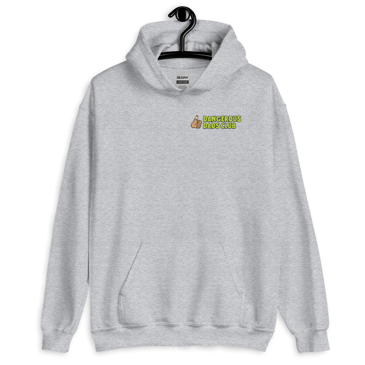 Tennis Black Hair Tan Skin Tone No-Glasses Short Stubble Dad Hoodie