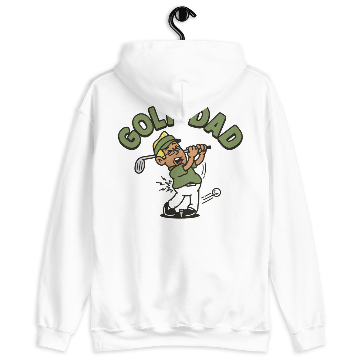 Golf Blond Hair Tan Skin Tone Glasses Stubble Dad Hoodie