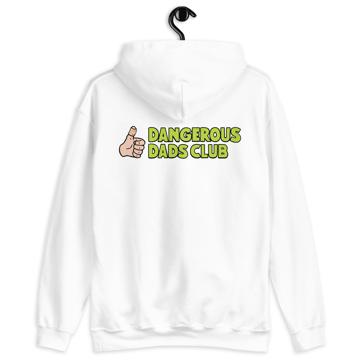 Dangerous Dads Club Hoodie - L.green logo with light thumb