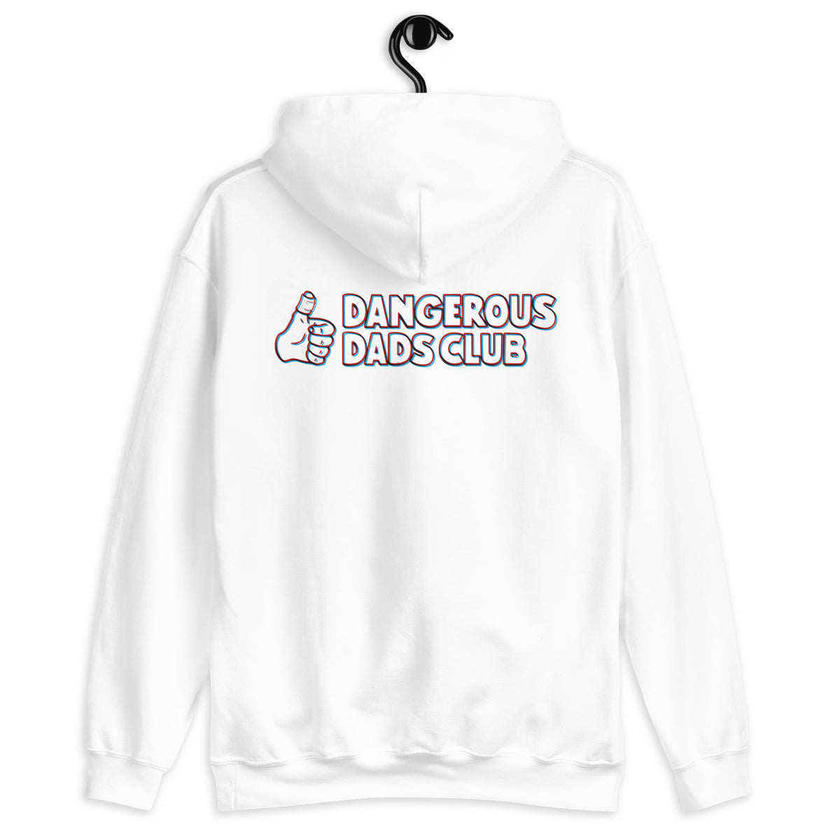 Dangerous Dads Club Hoodie - red-blue outline logo