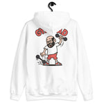 Gym Black Hair Light Skin Tone Glasses Bald Beard Dad Hoodie