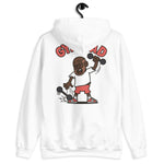 Gym Brown Hair Dark Skin Tone Glasses Bald Beard Dad Hoodie