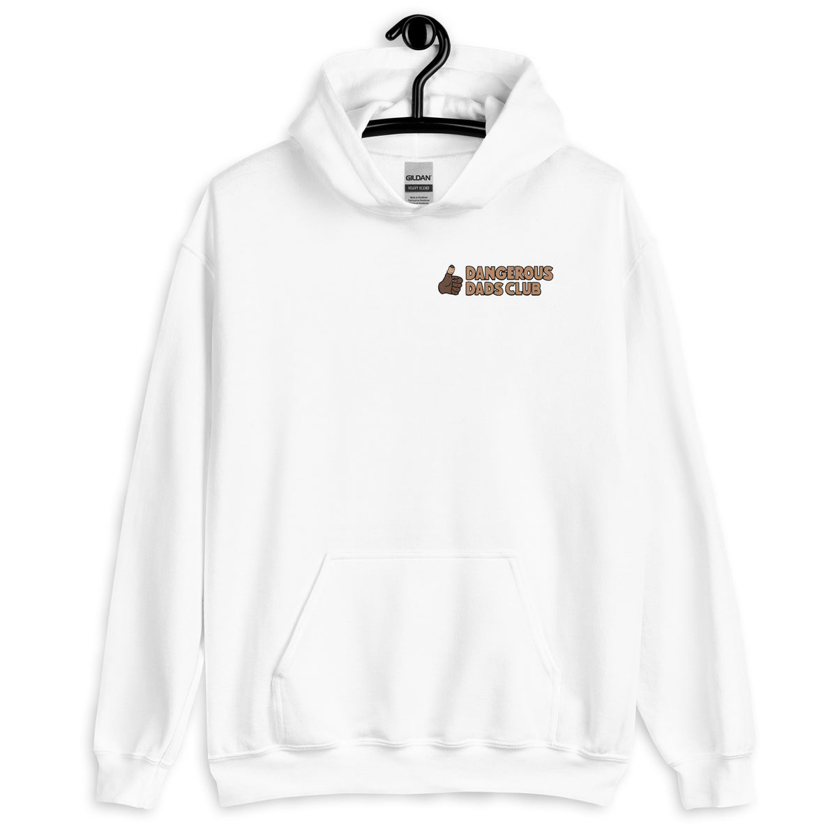 Climbing Blond Hair Dark Skin Tone No-Glasses Beard Dad Hoodie