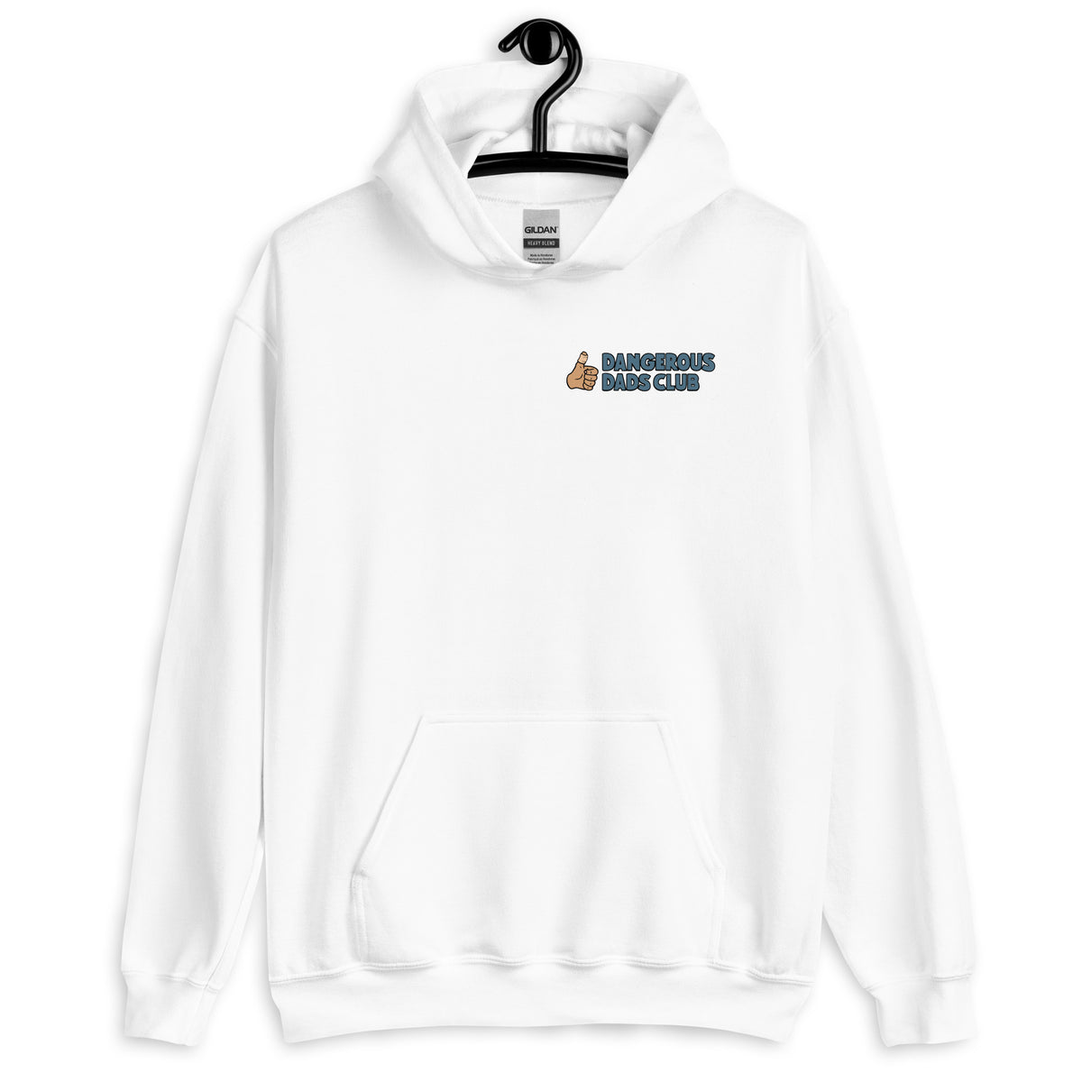 Running Black Hair Tan Skin Tone No-Glasses Stubble Dad Hoodie