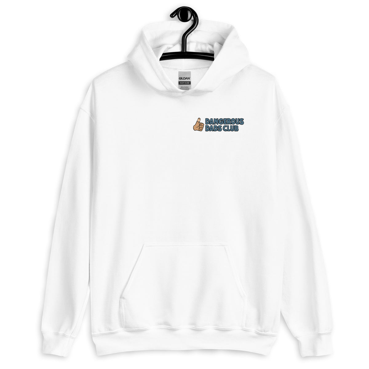 Fishing Black Hair Tan Skin Tone No-Glasses Stubble Dad Hoodie