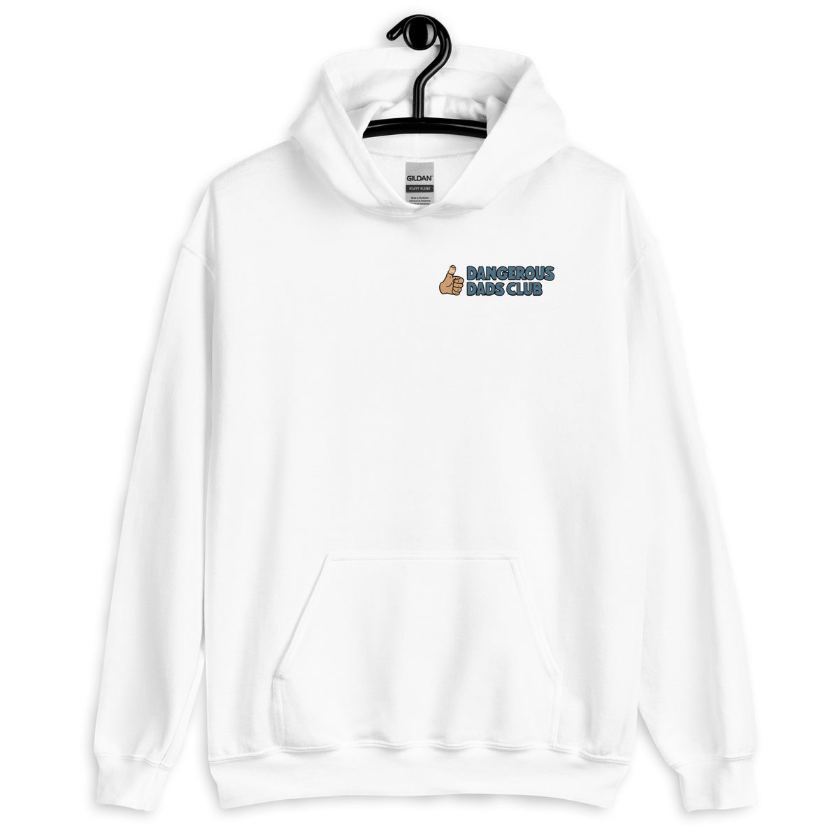 Fishing Brown Hair Tan Skin Tone No-Glasses Stubble Dad Hoodie