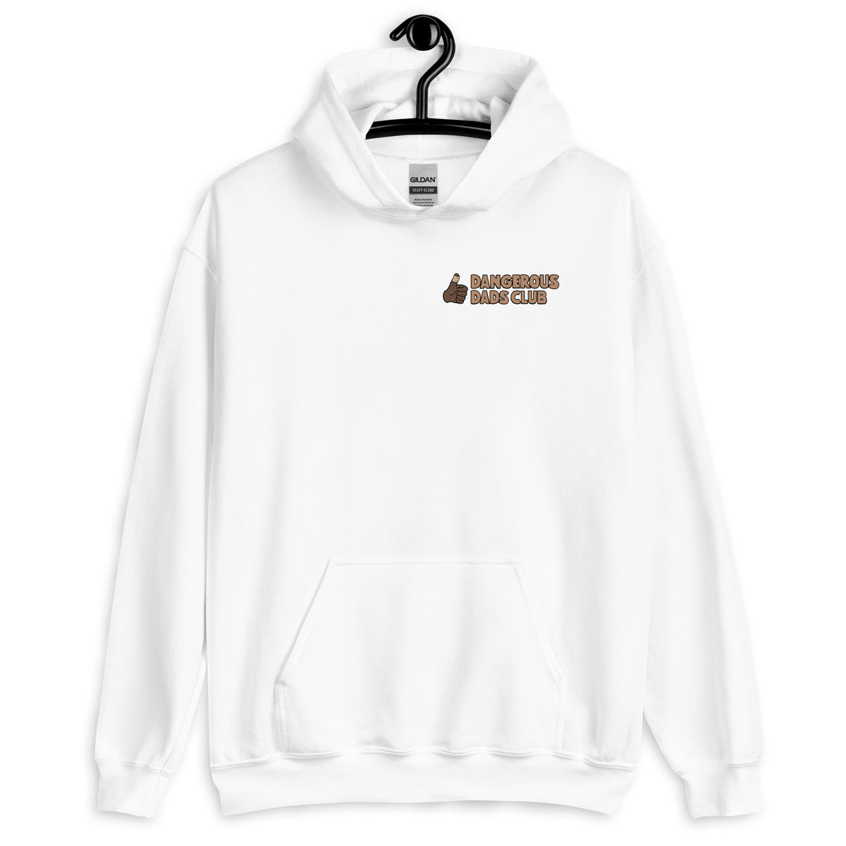 DIY Blond Hair Dark Skin Tone No-Glasses Moustache Dad Hoodie