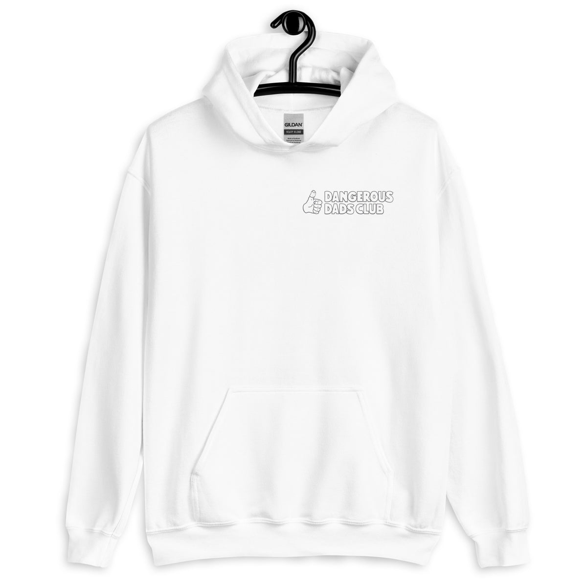 Dangerous Dads Club Hoodie - grey outline logo