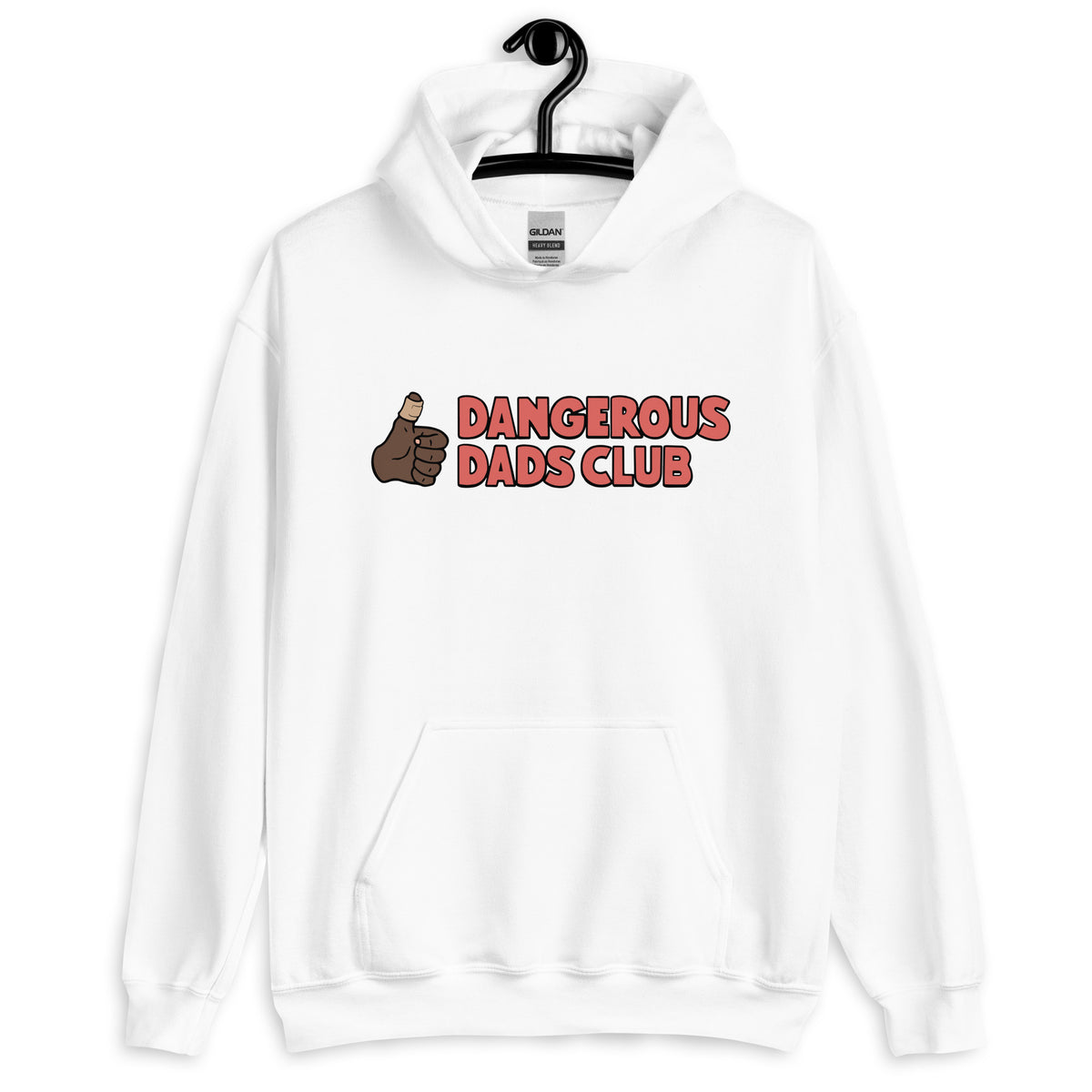 Dangerous Dads Club Hoodie - Red logo - dark thumb