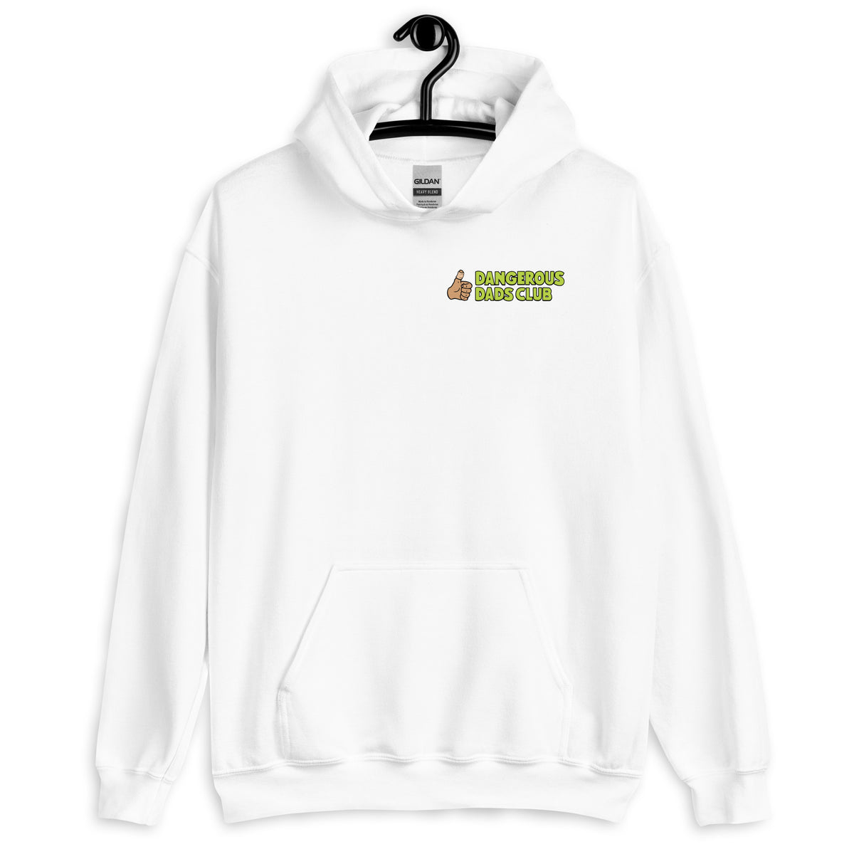 Tennis Black Hair Tan Skin Tone No-Glasses Short Stubble Dad Hoodie
