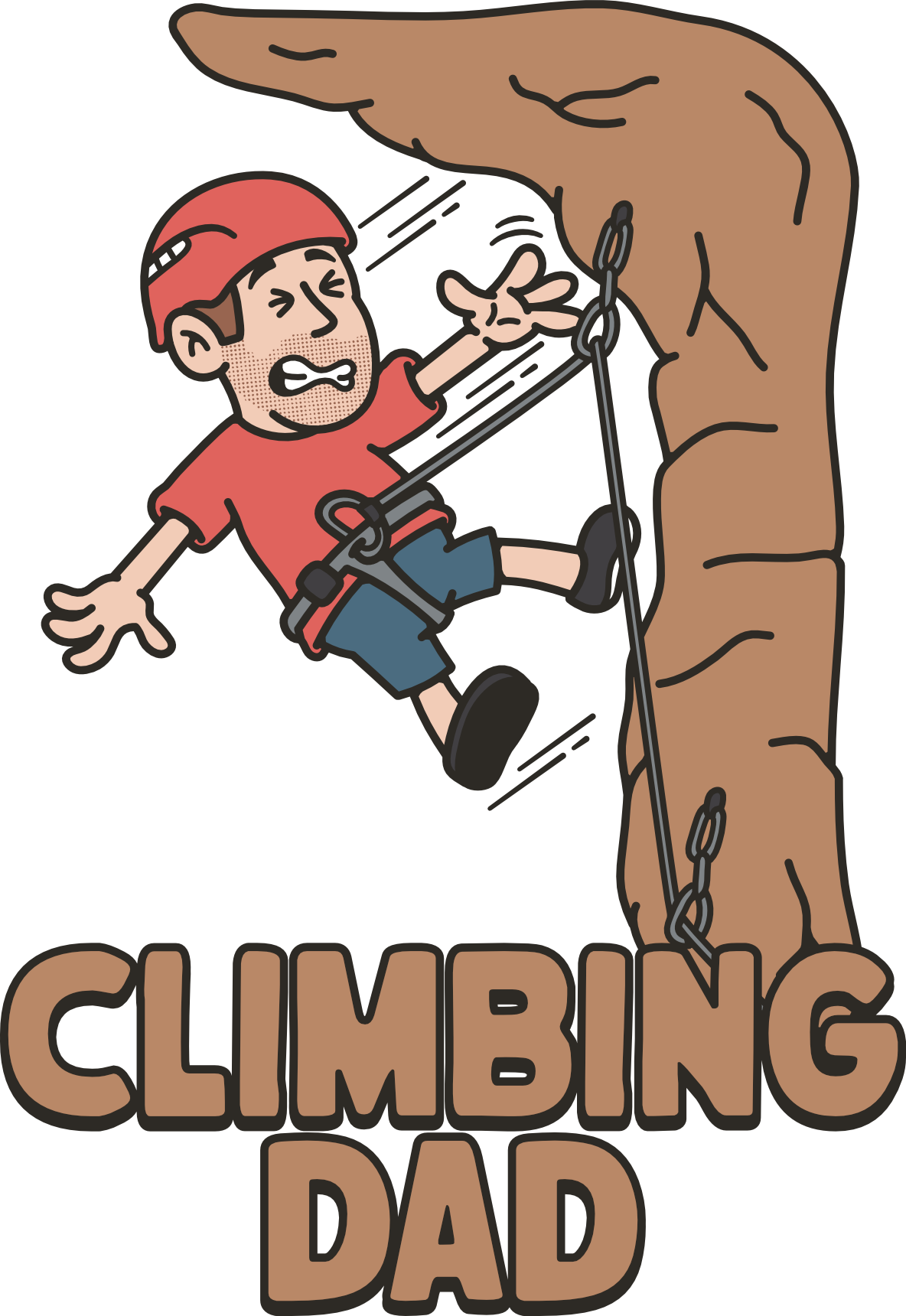 Climbing dad