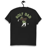 Golf Black Hair Dark Skin Tone Glasses Beard Dad T-Shirt