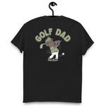 Golf Black Hair Dark Skin Tone Glasses Stubble Dad T-Shirt