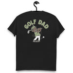 Golf Black Hair Dark Skin Tone No-Glasses Moustache Dad T-Shirt