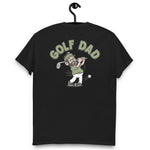 Golf Black Hair Light Skin Tone Glasses Beard Dad T-Shirt