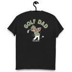 Golf Black Hair Tan Skin Tone Glasses Moustache Dad T-Shirt