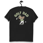 Golf Black Hair Tan Skin Tone Glasses Stubble Dad T-Shirt