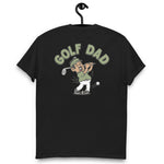 Golf Black Hair Tan Skin Tone No-Glasses Moustache Dad T-Shirt