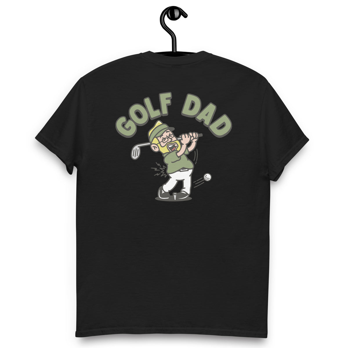 Golf Blond Hair Light Skin Tone Glasses Beard Dad T-Shirt