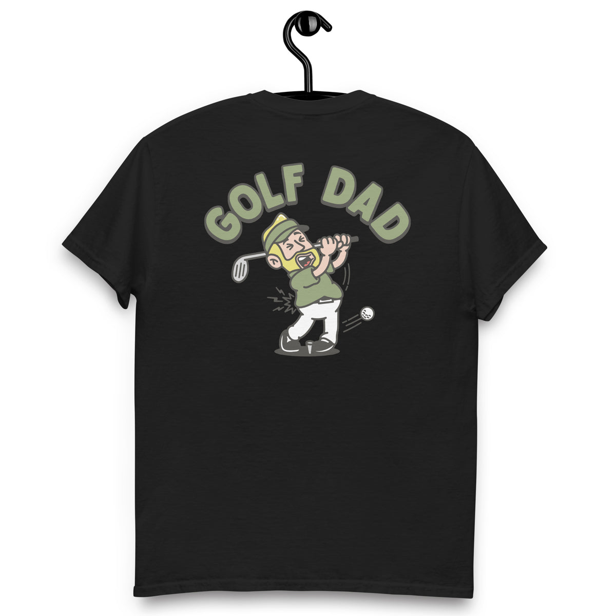 Golf Blond Hair Light Skin Tone No-Glasses Beard Dad T-Shirt