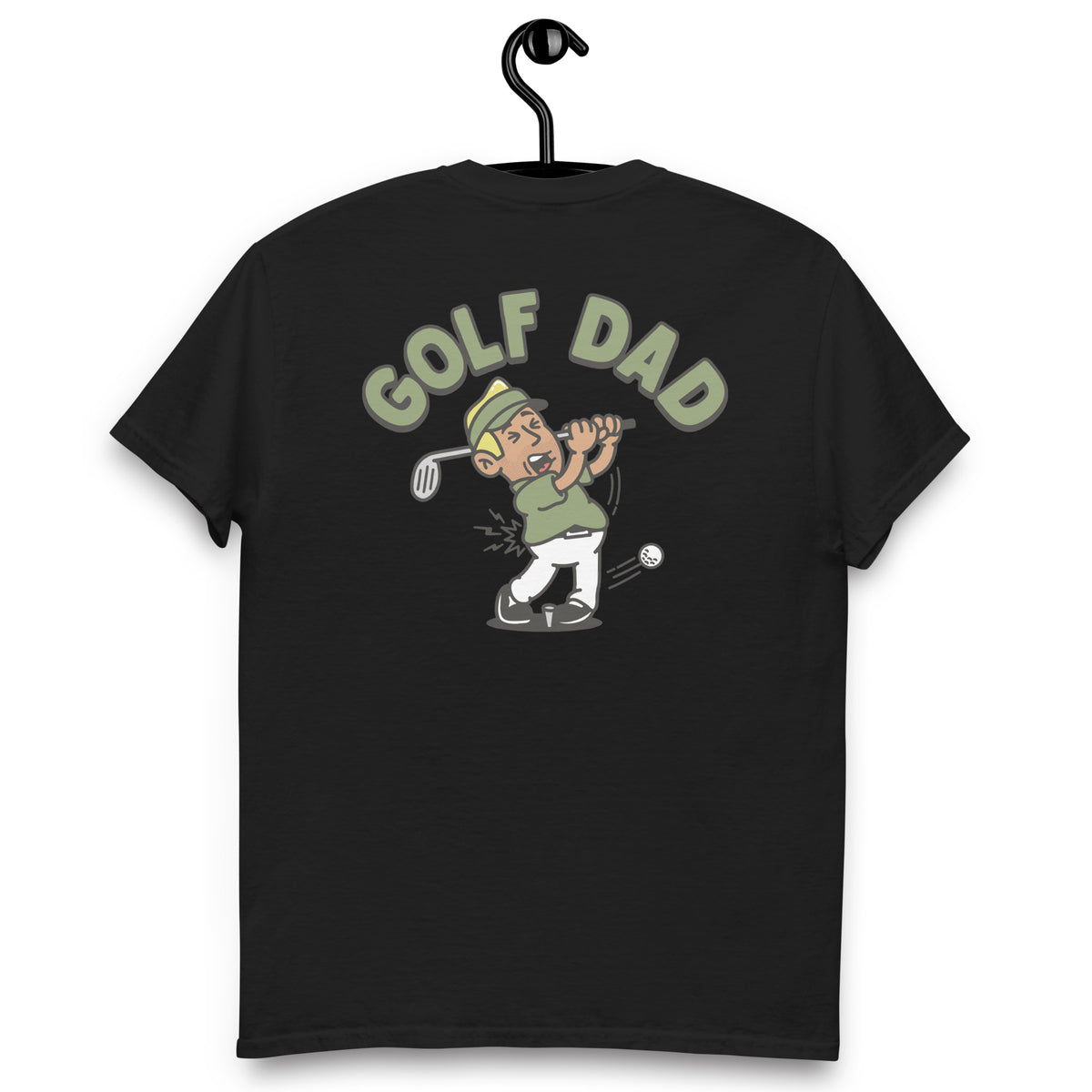 Golf Blond Hair Tan Skin Tone No-Glasses Stubble Dad T-Shirt