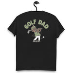 Golf Brown Hair Dark Skin Tone Glasses Beard Dad T-Shirt