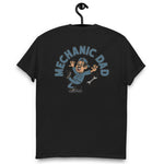 Mechanic Black Hair Tan Skin Tone Glasses Moustache Dad T-Shirt