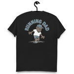 Running Black Hair Dark Skin Tone Glasses Moustache & Chin Beard Dad T-Shirt