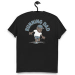 Running Black Hair Dark Skin Tone Glasses Stubble Dad T-Shirt