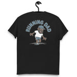 Running Black Hair Dark Skin Tone No-Glasses Beard Dad T-Shirt