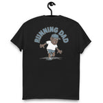 Running Black Hair Dark Skin Tone No-Glasses Stubble Dad T-Shirt