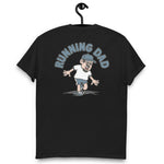 Running Black Hair Light Skin Tone Glasses Moustache & Chin Beard Dad T-Shirt