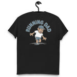 Running Black Hair Tan Skin Tone No-Glasses Stubble Dad T-Shirt