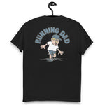 Running Blond Hair Light Skin Tone No-Glasses Moustache Dad T-Shirt