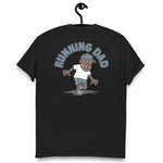 Running Brown Hair Dark Skin Tone No-Glasses Beard Dad T-Shirt