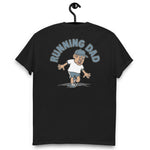 Running Brown Hair Tan Skin Tone No-Glasses Moustache Dad T-Shirt