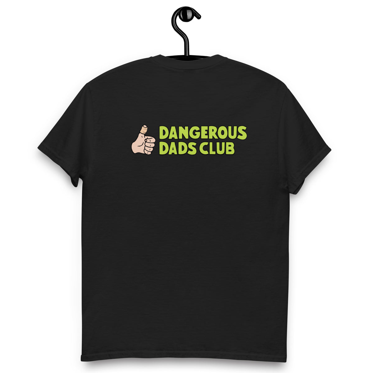Dangerous Dads Club T-Shirt - L.Green logo with light thumb