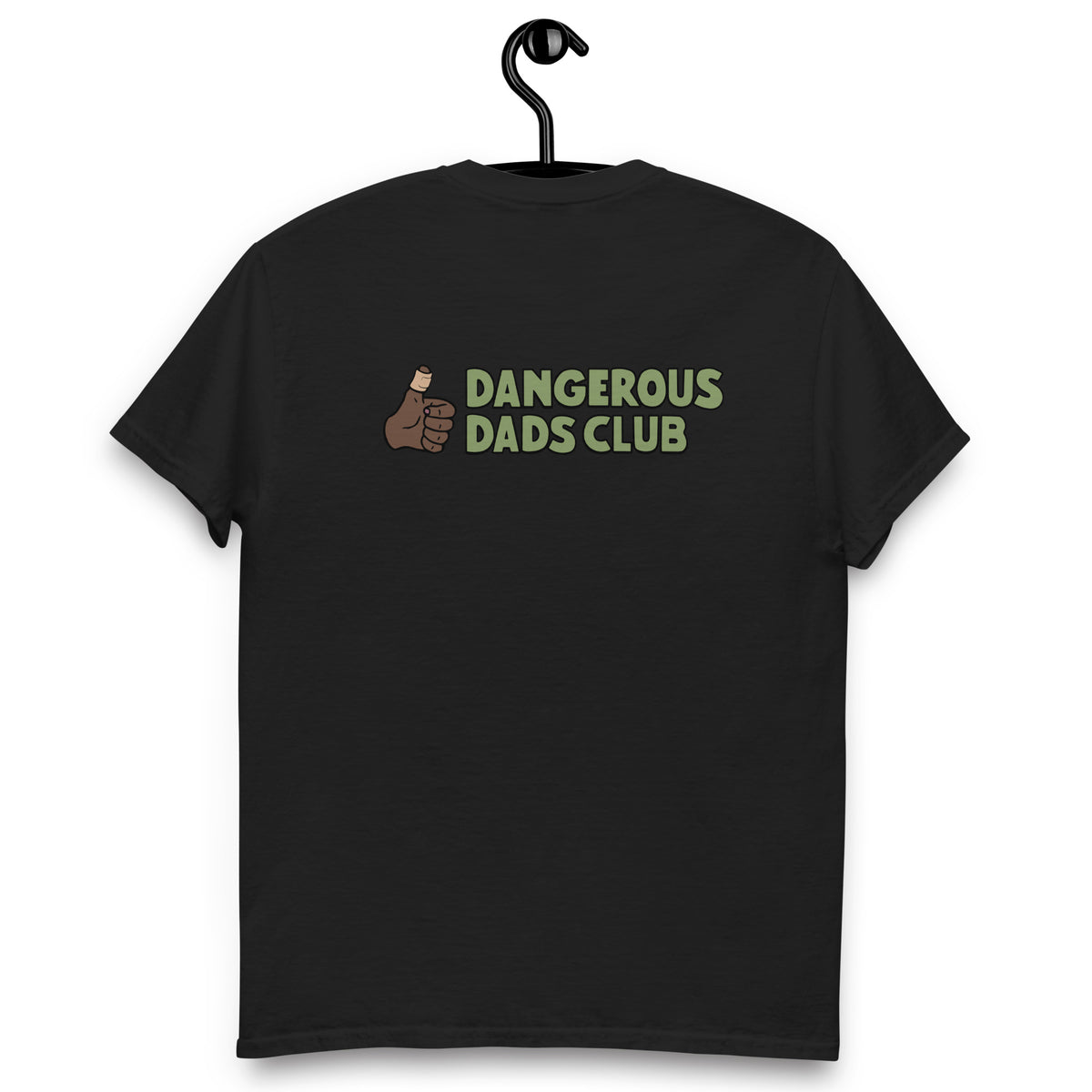 Dangerous Dads Club T-Shirt - Green logo with dark thumb