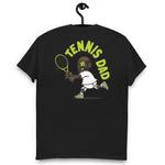 Tennis Black Hair Dark Skin Tone Glasses Bald Beard Dad T-Shirt