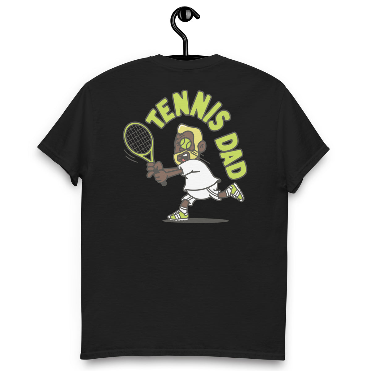 Tennis Blond Hair Dark Skin Tone No-Glasses Medium Beard Dad T-Shirt
