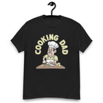 Cooking Black Hair Light Skin Tone No-Glasses Moustache Dad T-Shirt
