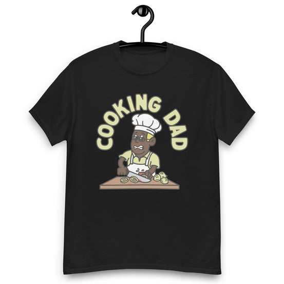 Cooking Blond Hair Dark Skin Tone Glasses Stubble Dad T-Shirt
