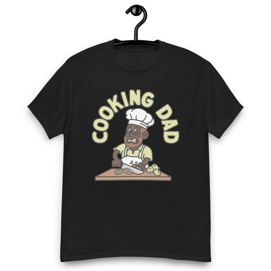 Cooking Brown Hair Dark Skin Tone Glasses Beard Dad T-Shirt