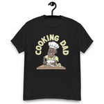 Cooking Brown Hair Dark Skin Tone No-Glasses Beard Dad T-Shirt