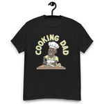 Cooking Brown Hair Dark Skin Tone No-Glasses Moustache Dad T-Shirt