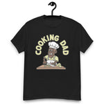 Cooking Brown Hair Dark Skin Tone No-Glasses Moustache & Chin Beard Dad T-Shirt