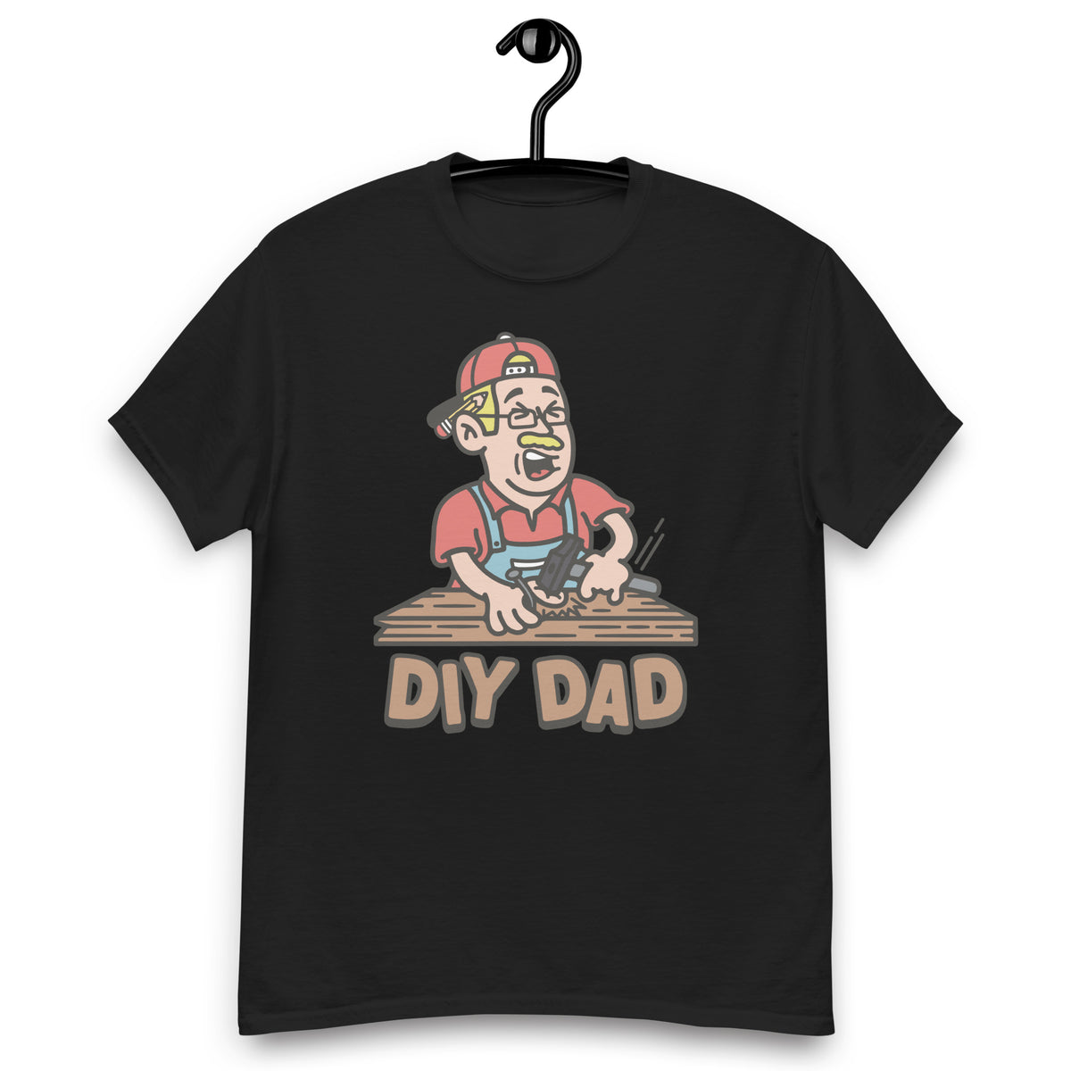 DIY Blond Hair Light Skin Tone Glasses Moustache Dad T-Shirt