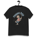 Fishing Black Hair Tan Skin Tone No-Glasses Beard Dad T-Shirt