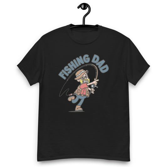 Fishing Blond Hair Light Skin Tone Glasses Beard Dad T-Shirt