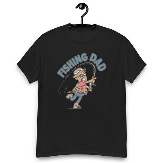 Fishing Blond Hair Tan Skin Tone Glasses Stubble Dad T-Shirt